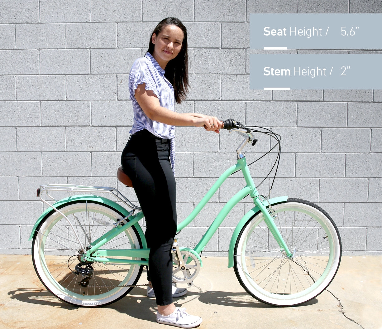 sixthreezero EVRYjourney Women's 26" 7 Speed Steel Step-Through Touring Hybrid Bicycle