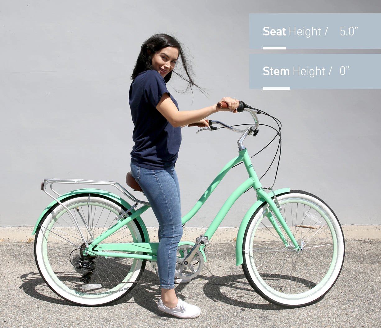sixthreezero EVRYjourney Women's 26" 7 Speed Steel Step-Through Touring Hybrid Bicycle
