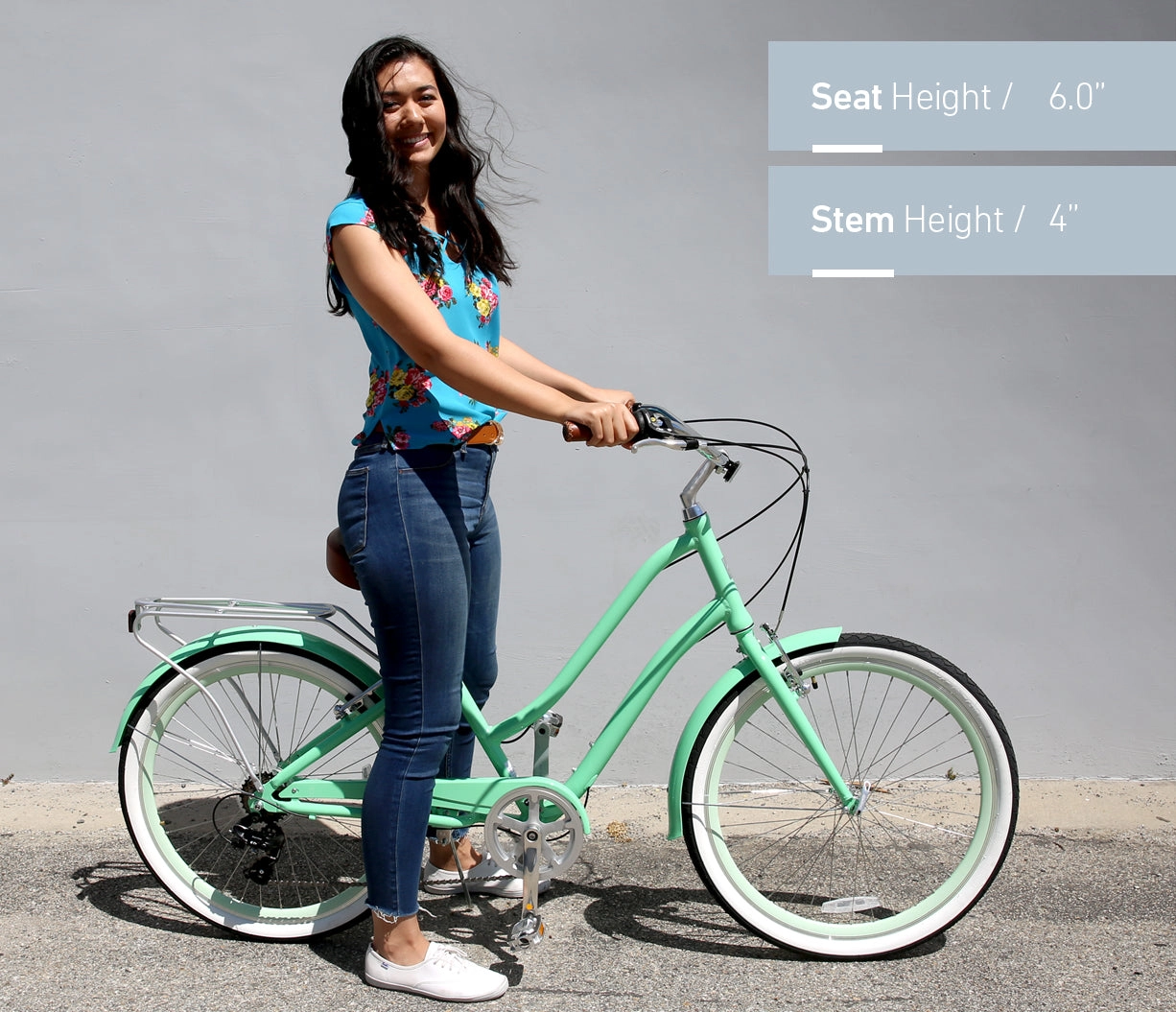 sixthreezero EVRYjourney Women's 26" 7 Speed Steel Step-Through Touring Hybrid Bicycle
