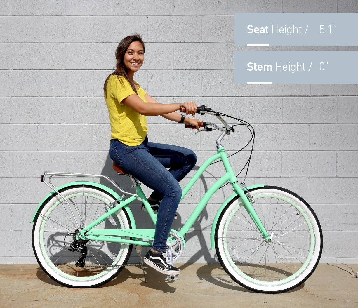 sixthreezero EVRYjourney Women's 26" 7 Speed Steel Step-Through Touring Hybrid Bicycle