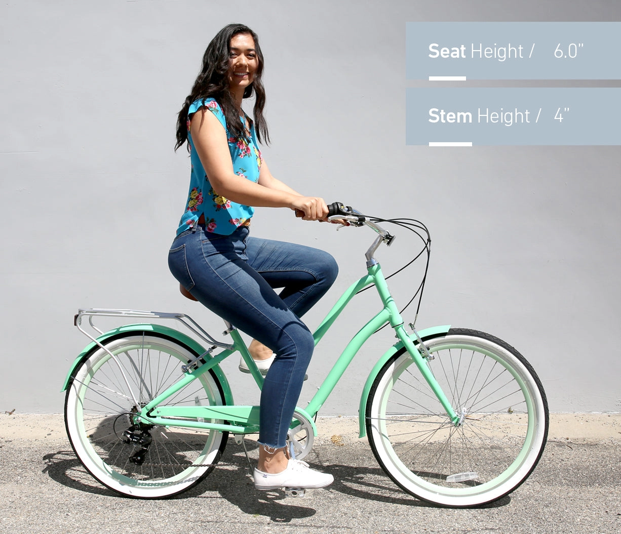 sixthreezero EVRYjourney Women's 26" 7 Speed Steel Step-Through Touring Hybrid Bicycle