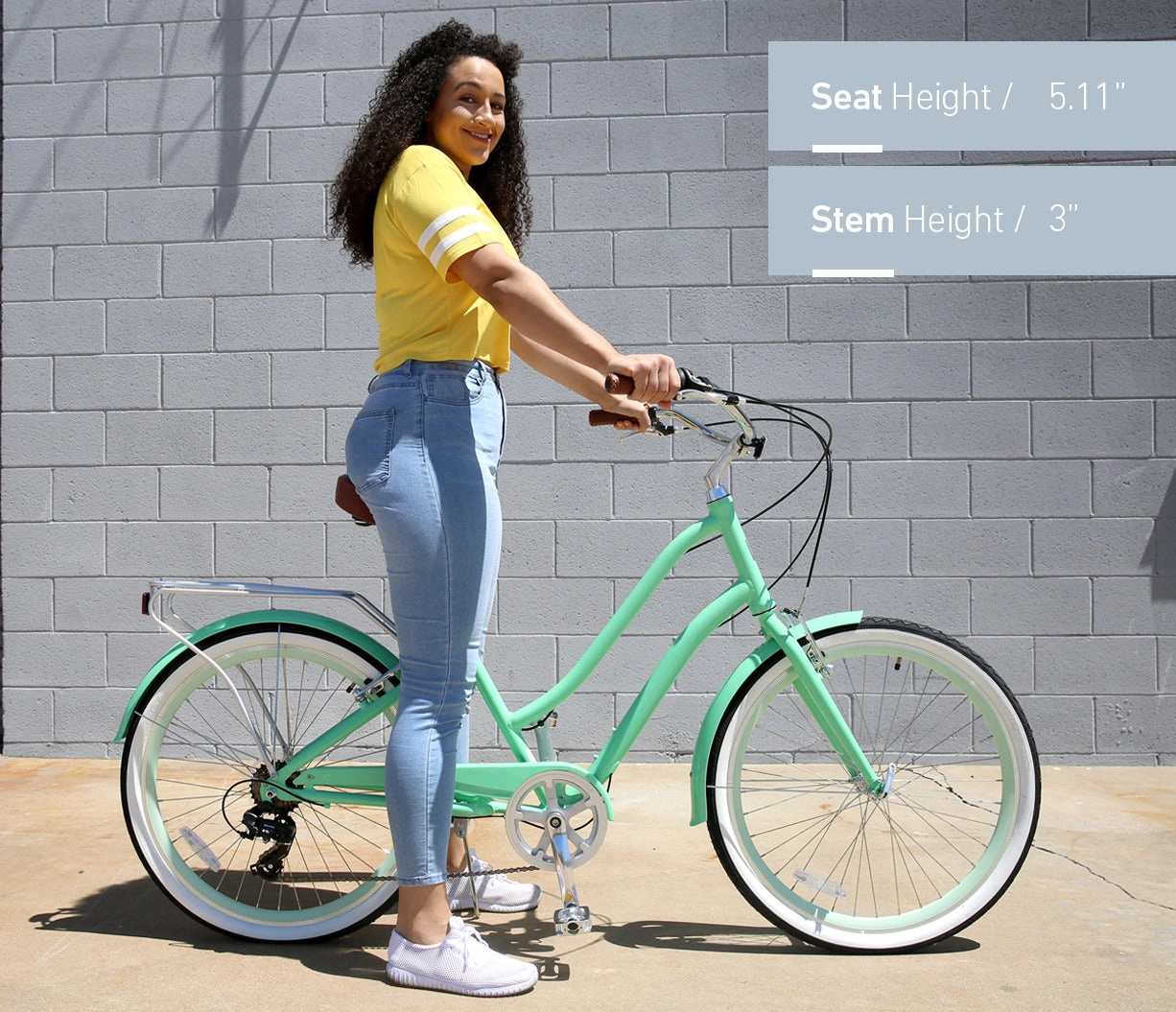 sixthreezero EVRYjourney Women's 26" 7 Speed Steel Step-Through Touring Hybrid Bicycle