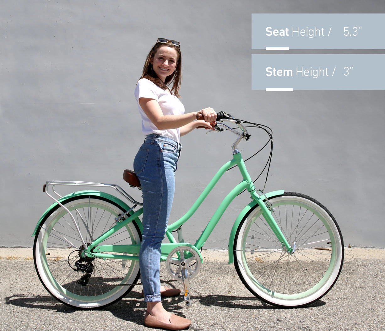 sixthreezero EVRYjourney Women's 26" 7 Speed Steel Step-Through Touring Hybrid Bicycle