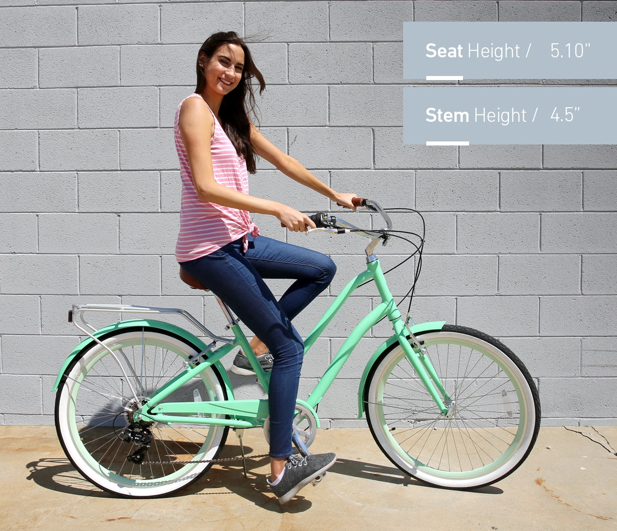 sixthreezero EVRYjourney Women's 26" 7 Speed Steel Step-Through Touring Hybrid Bicycle