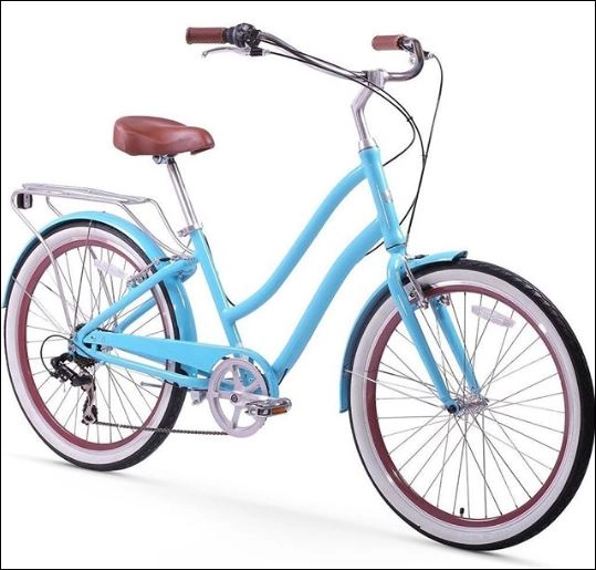 sixthreezero EVRYjourney Women's 26" 7 Speed Steel Step-Through Touring Hybrid Bicycle