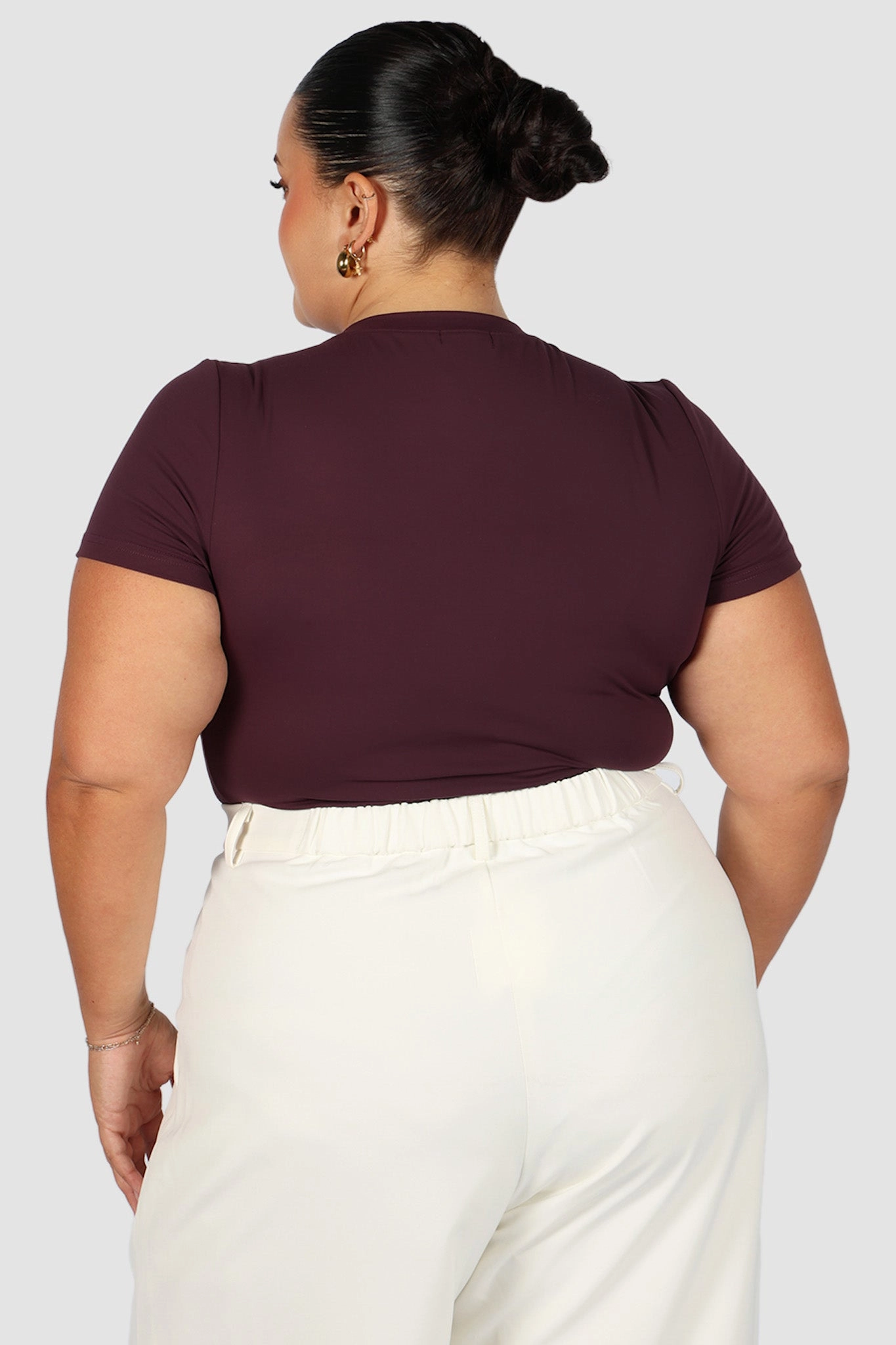 S/S BODYSUIT DEEP PLUM