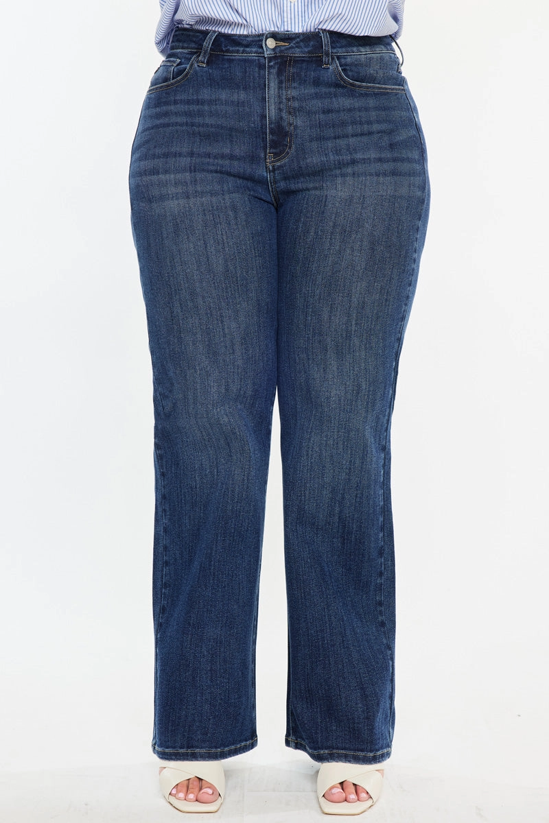 Stellar Essentials High Rise Wide Leg Jeans (Plus Size)