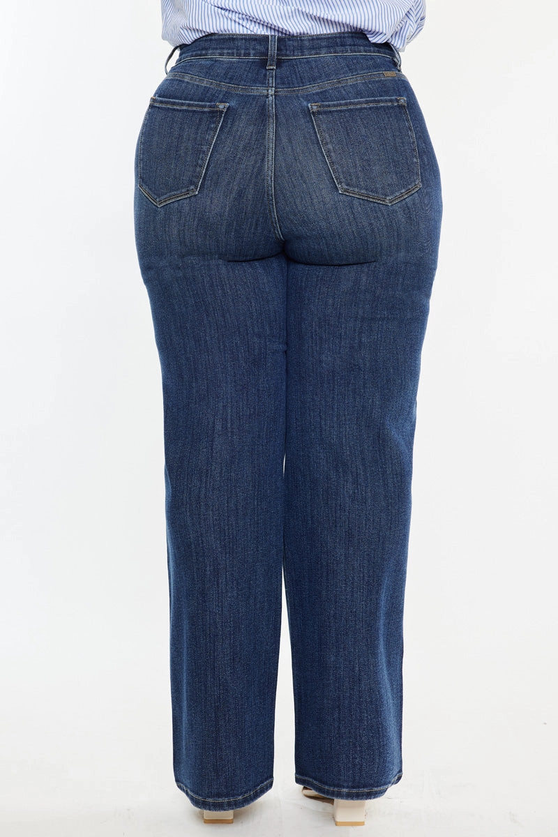 Stellar Essentials High Rise Wide Leg Jeans (Plus Size)
