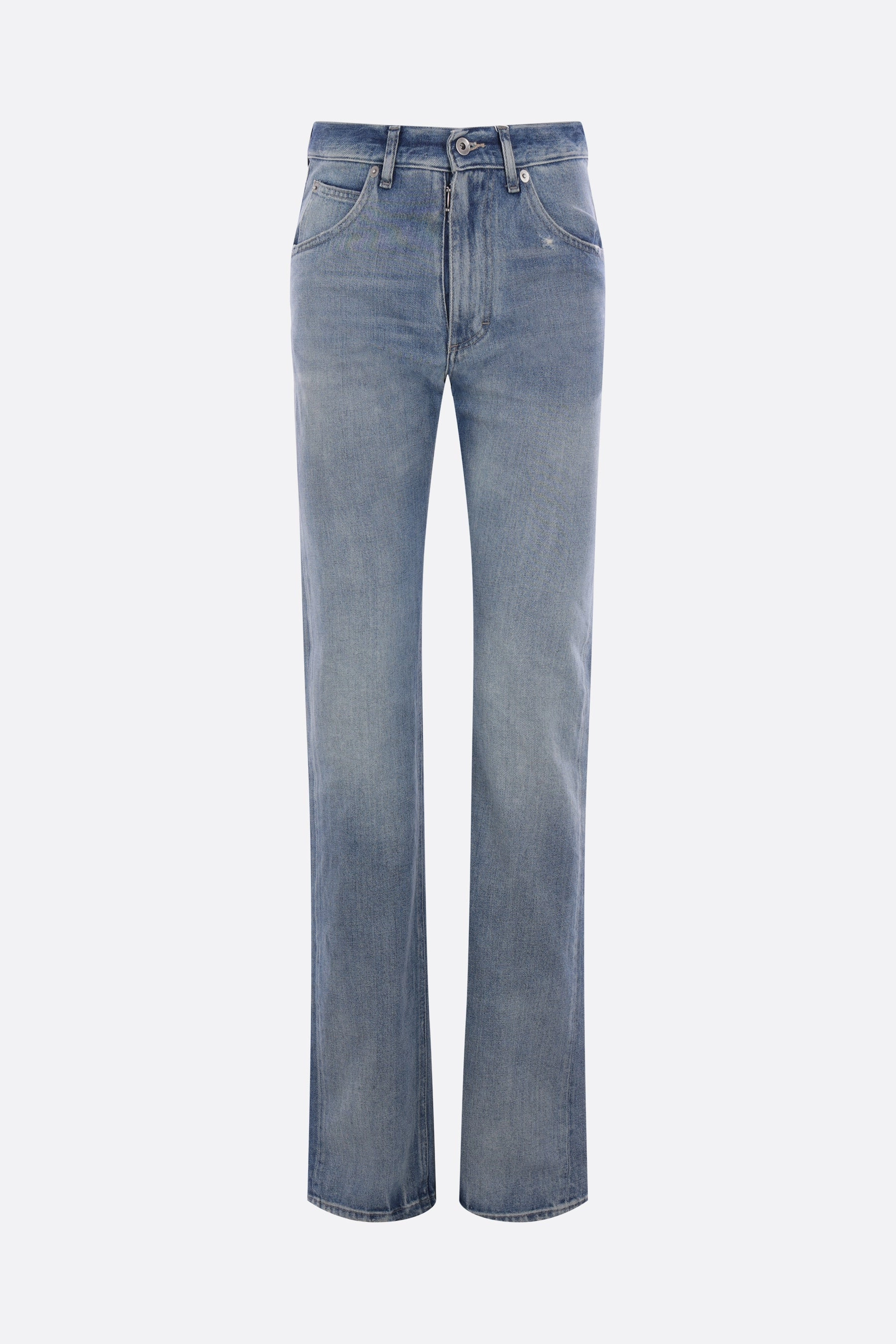 straight-leg denim jeans