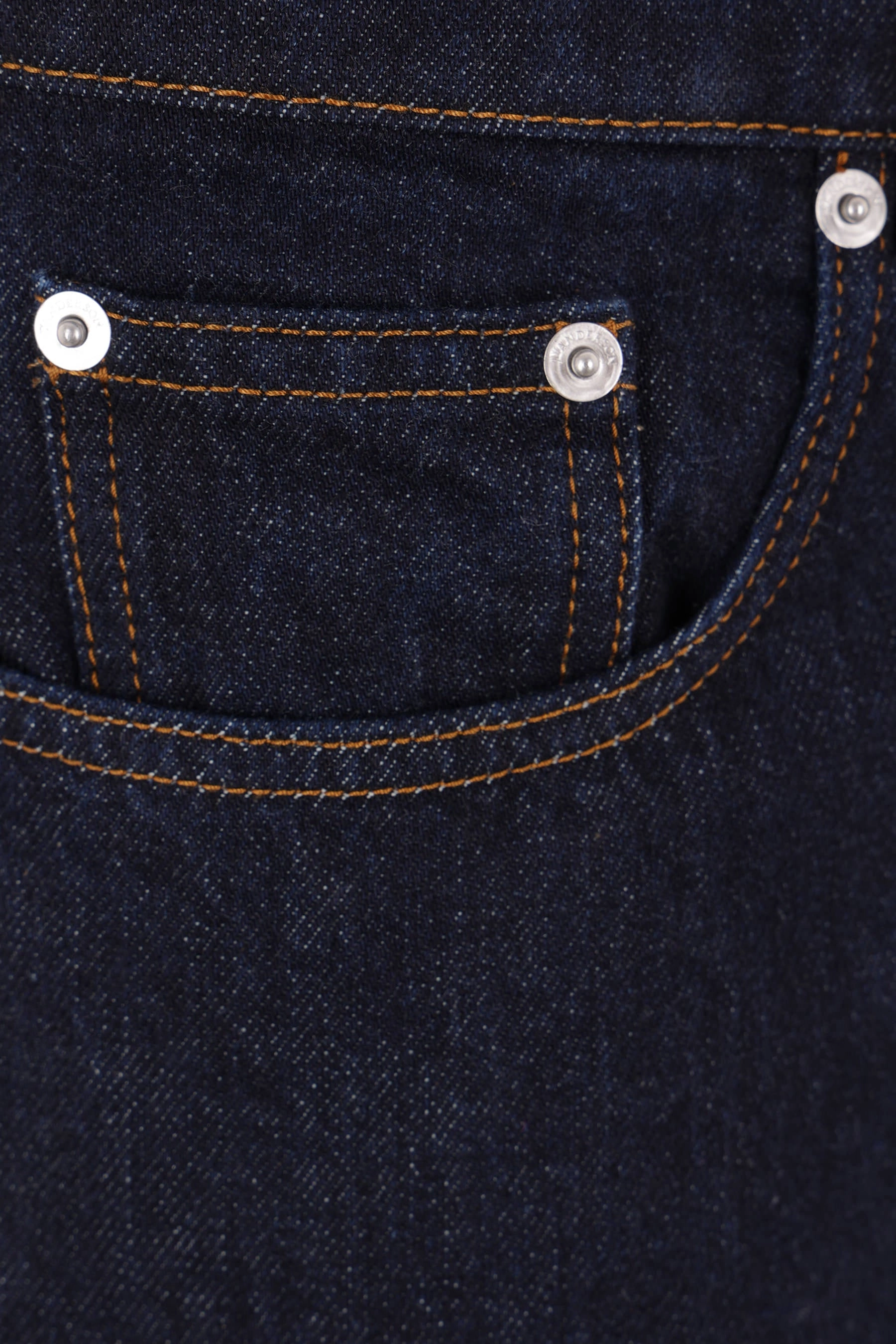 straight-leg denim jeans
