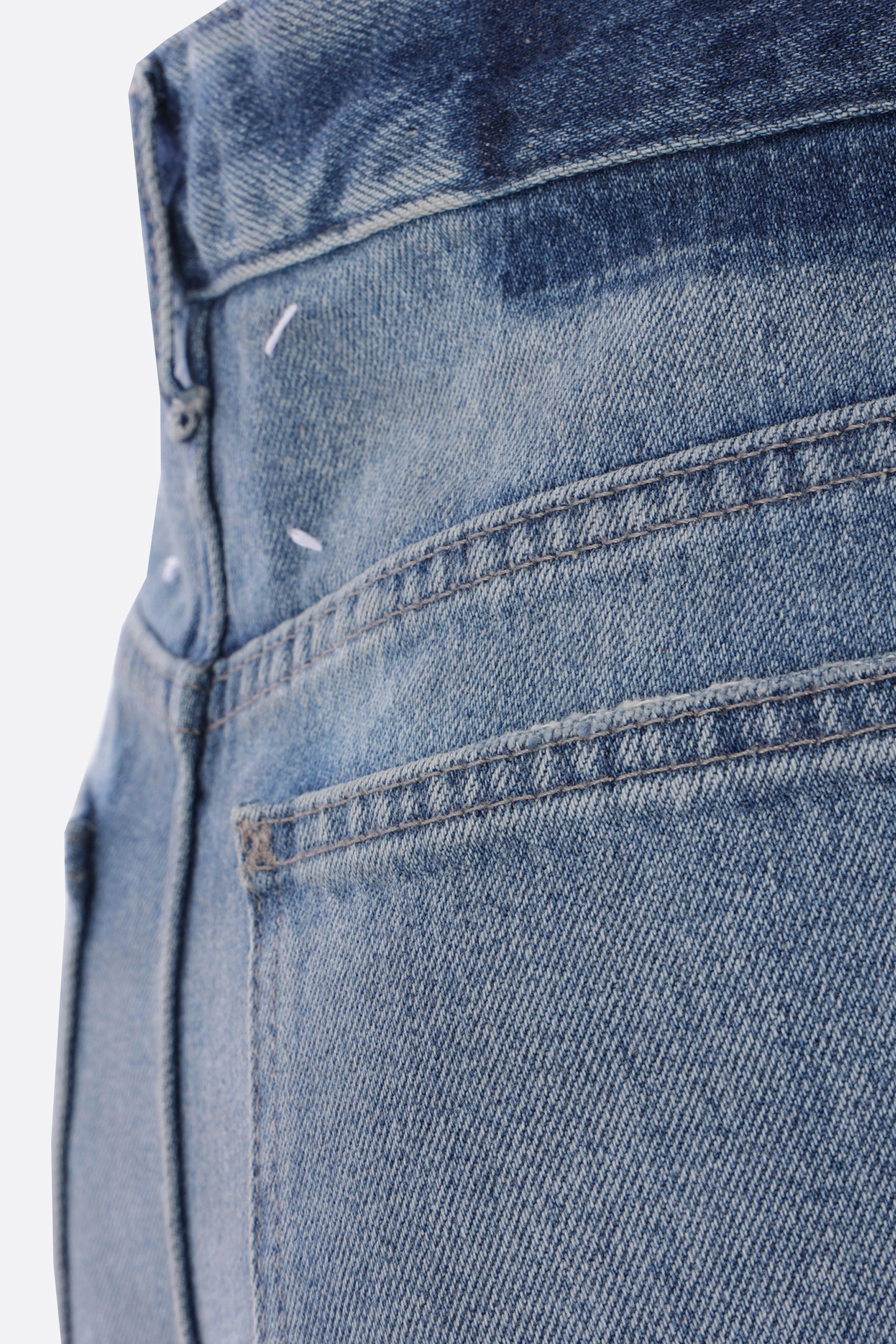 straight-leg denim jeans