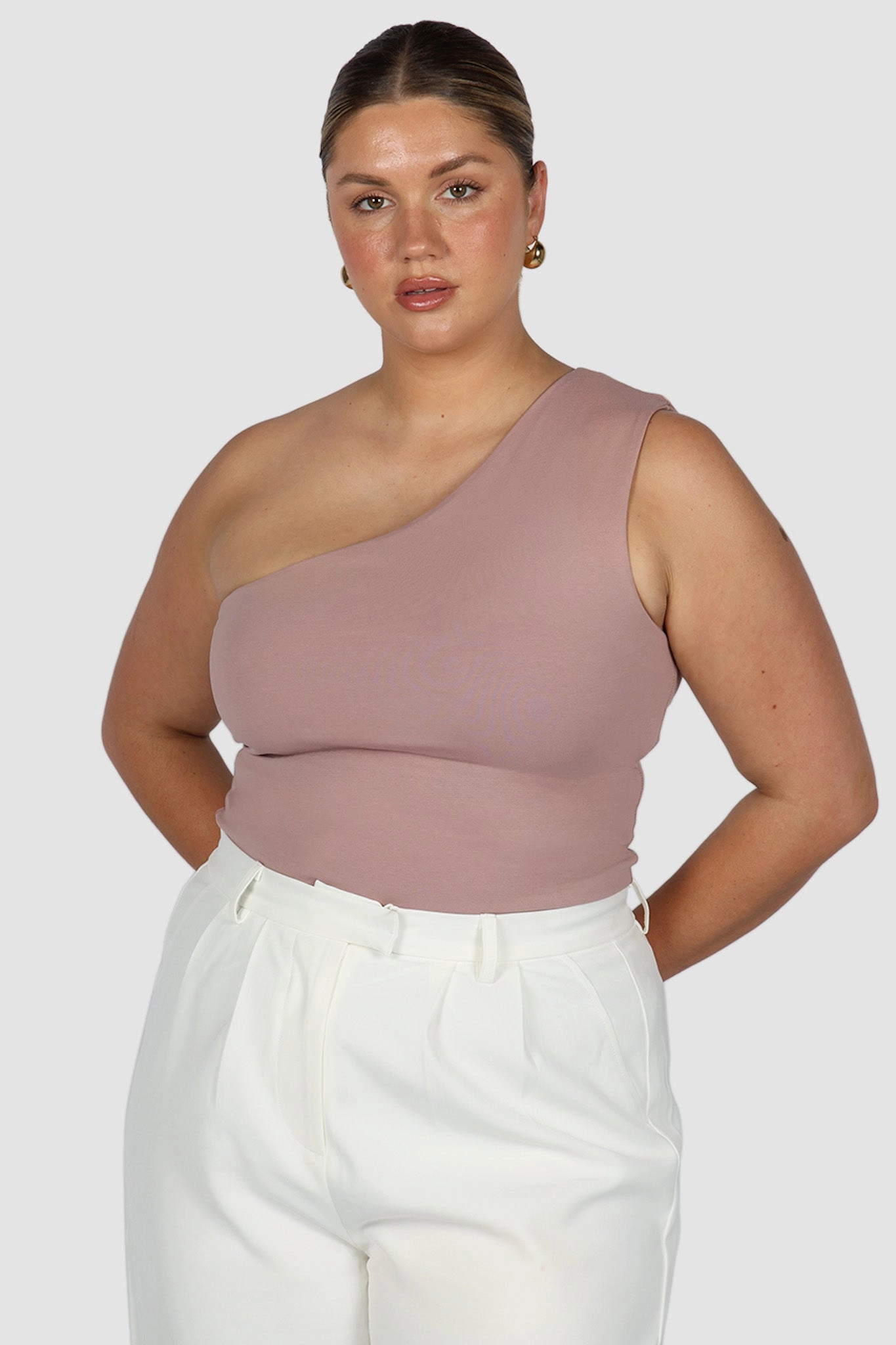 SULLIVAN ONE SHOULDER TOP BLUSH