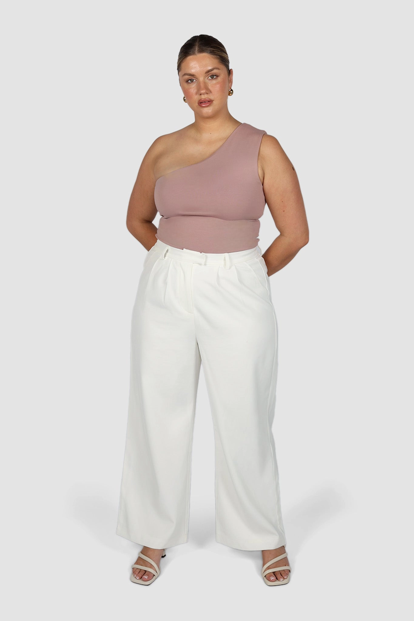 SULLIVAN ONE SHOULDER TOP BLUSH