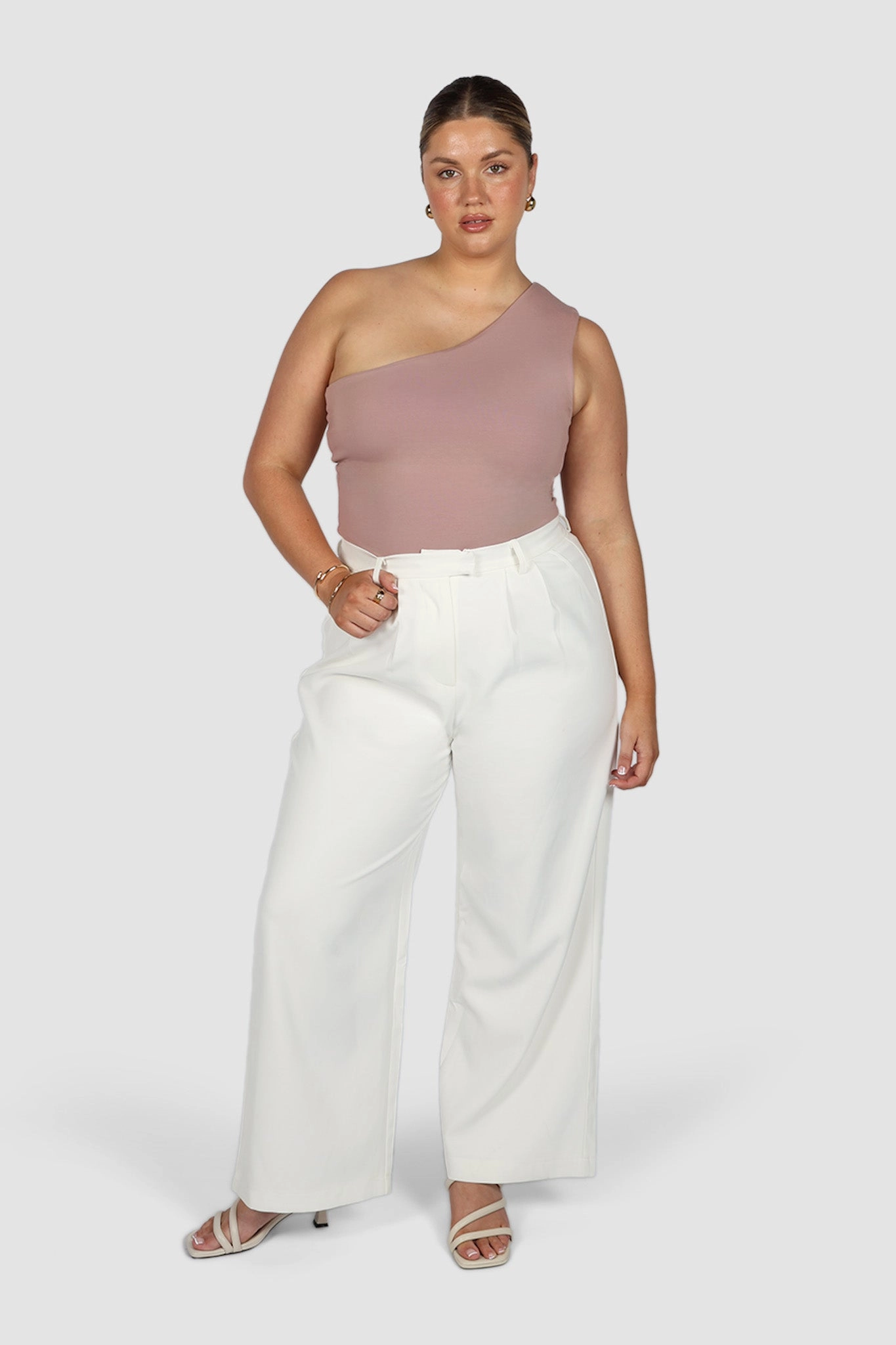 SULLIVAN ONE SHOULDER TOP BLUSH