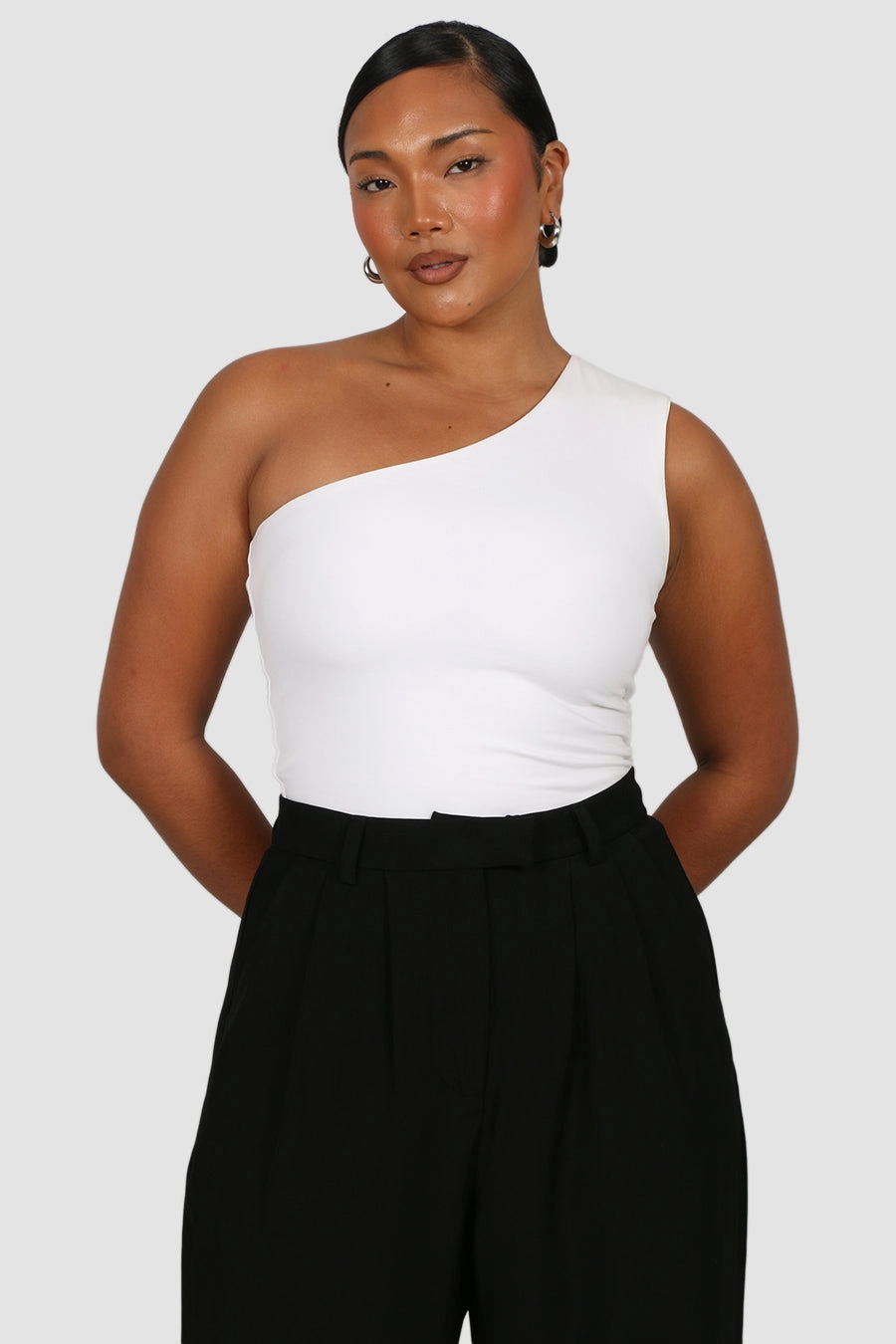 SULLIVAN ONE SHOULDER TOP WHITE