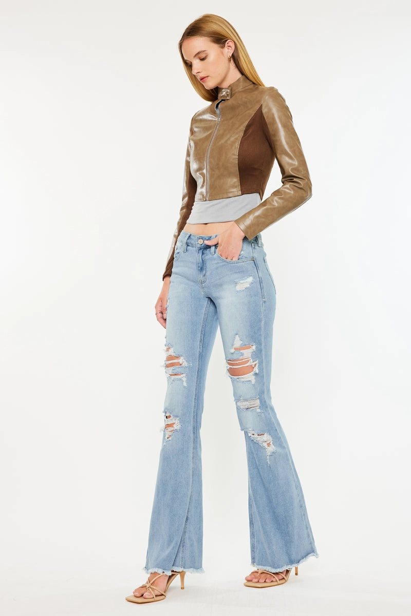 Tara Mid Rise Flare Jeans