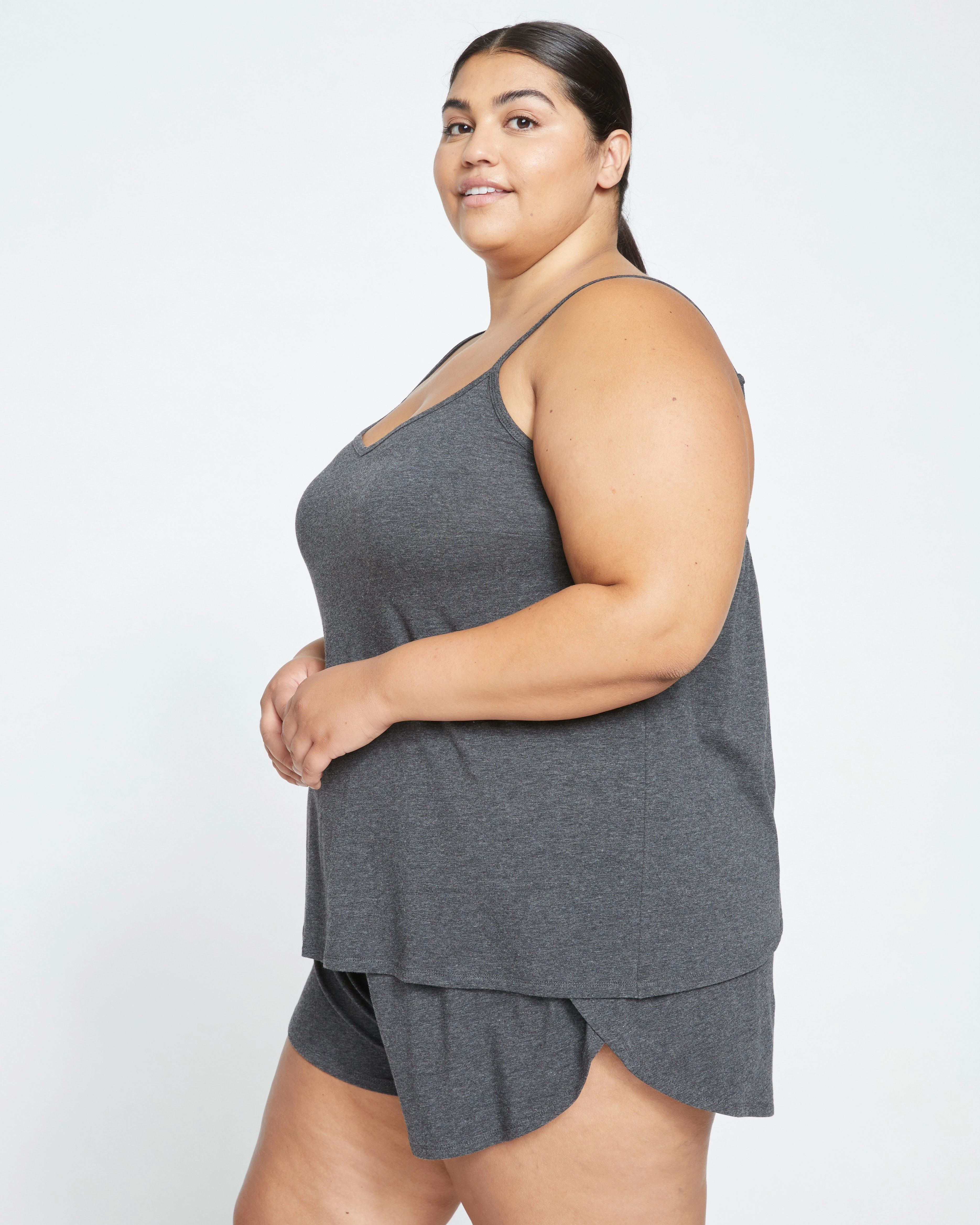 UltimateS Natalie Jersey Sleep Set - Heather Charcoal