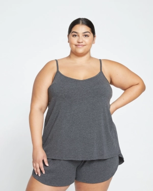 UltimateS Natalie Jersey Sleep Set - Heather Charcoal