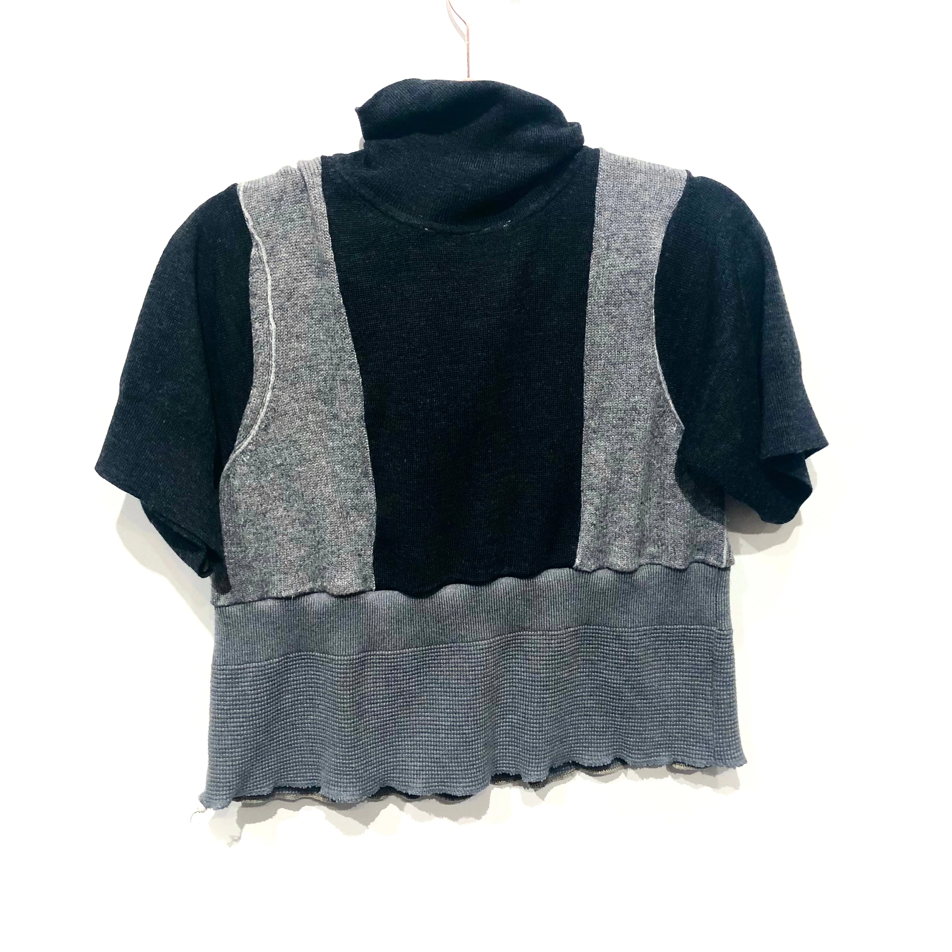 Upcycled crop sweater