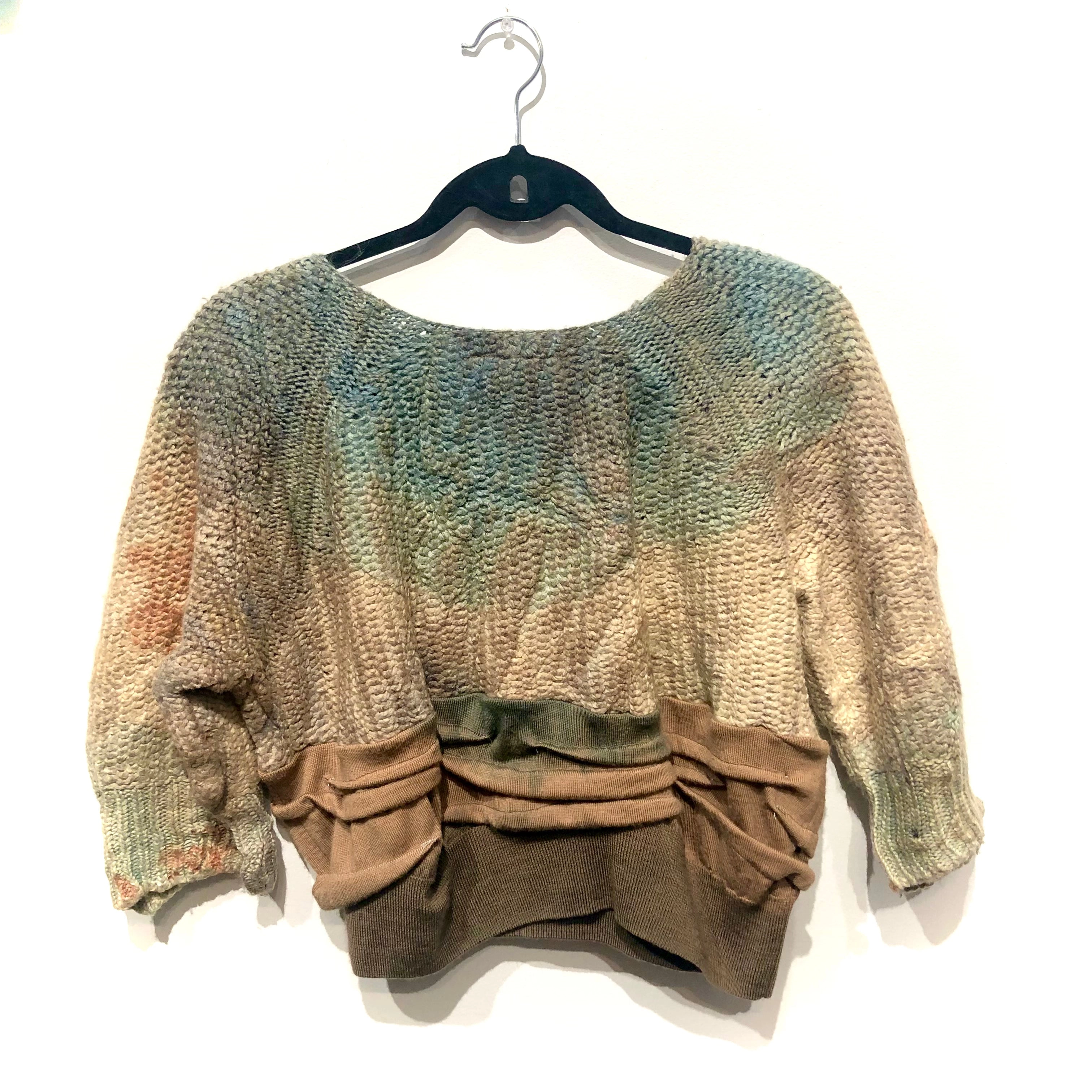 Upcycled ecodyed crop sweater