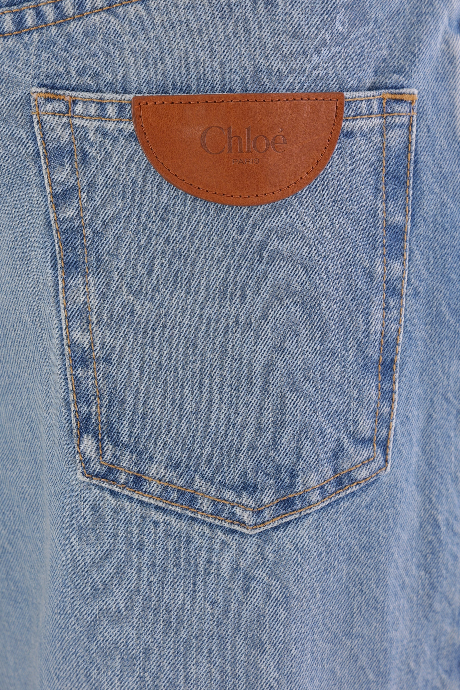 wide-leg jeans in denim