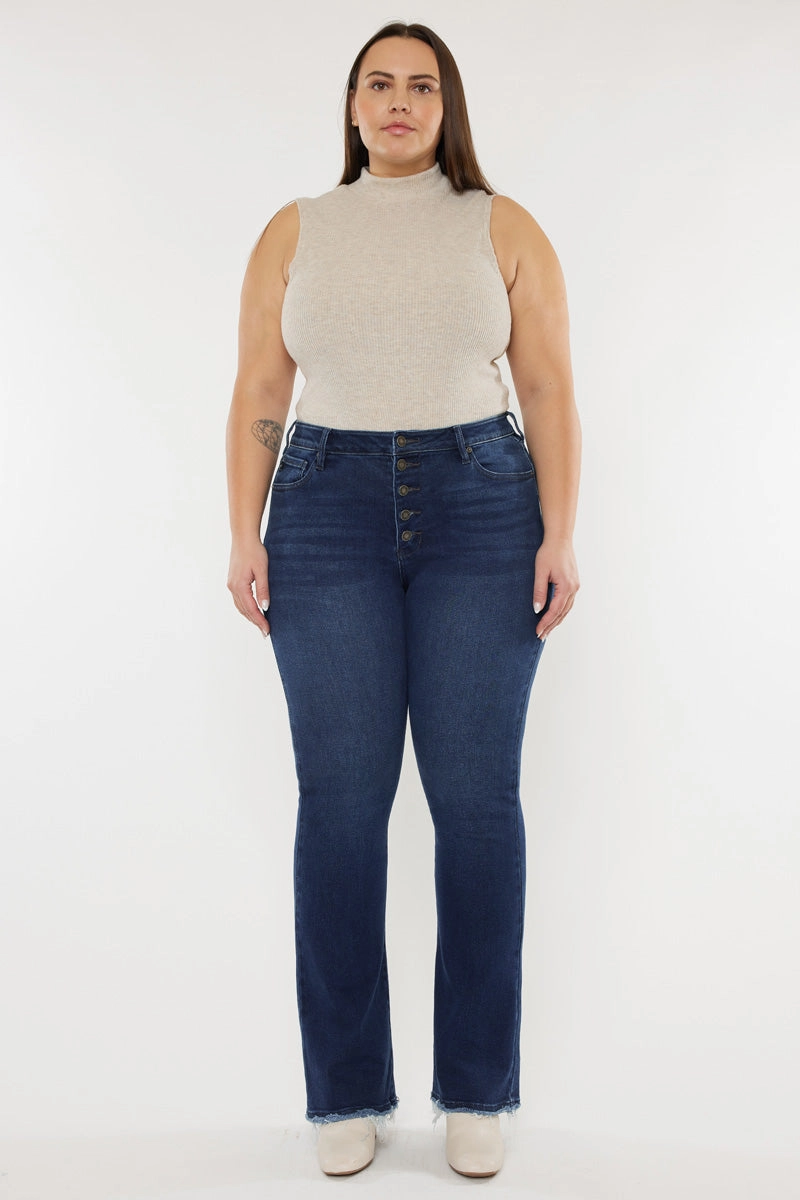 Yvette High Rise Flare Jeans (Plus Size)